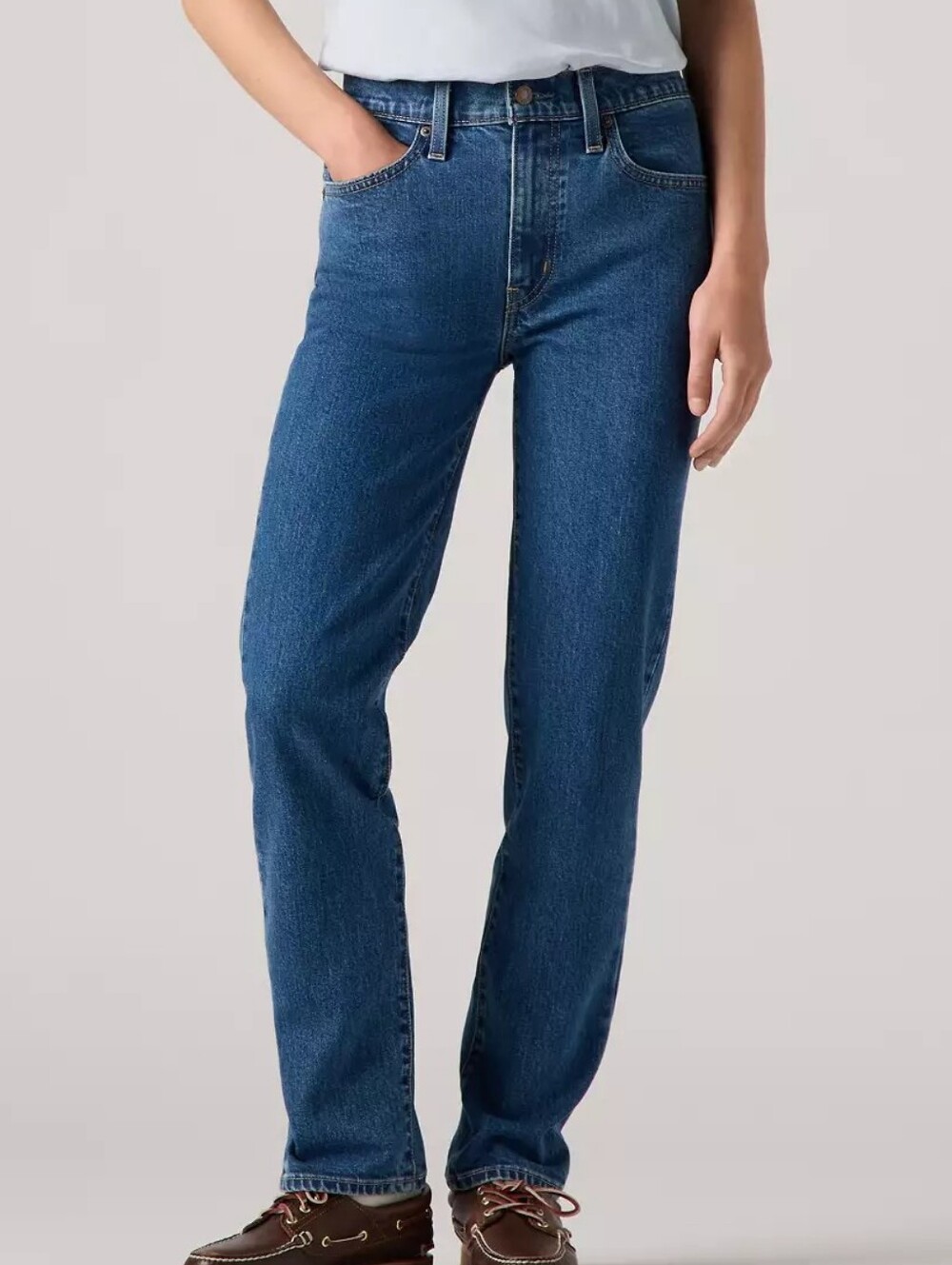 Levi’s 724 High Rise Straight Jeans W27 L30 Medium Wash Stretch